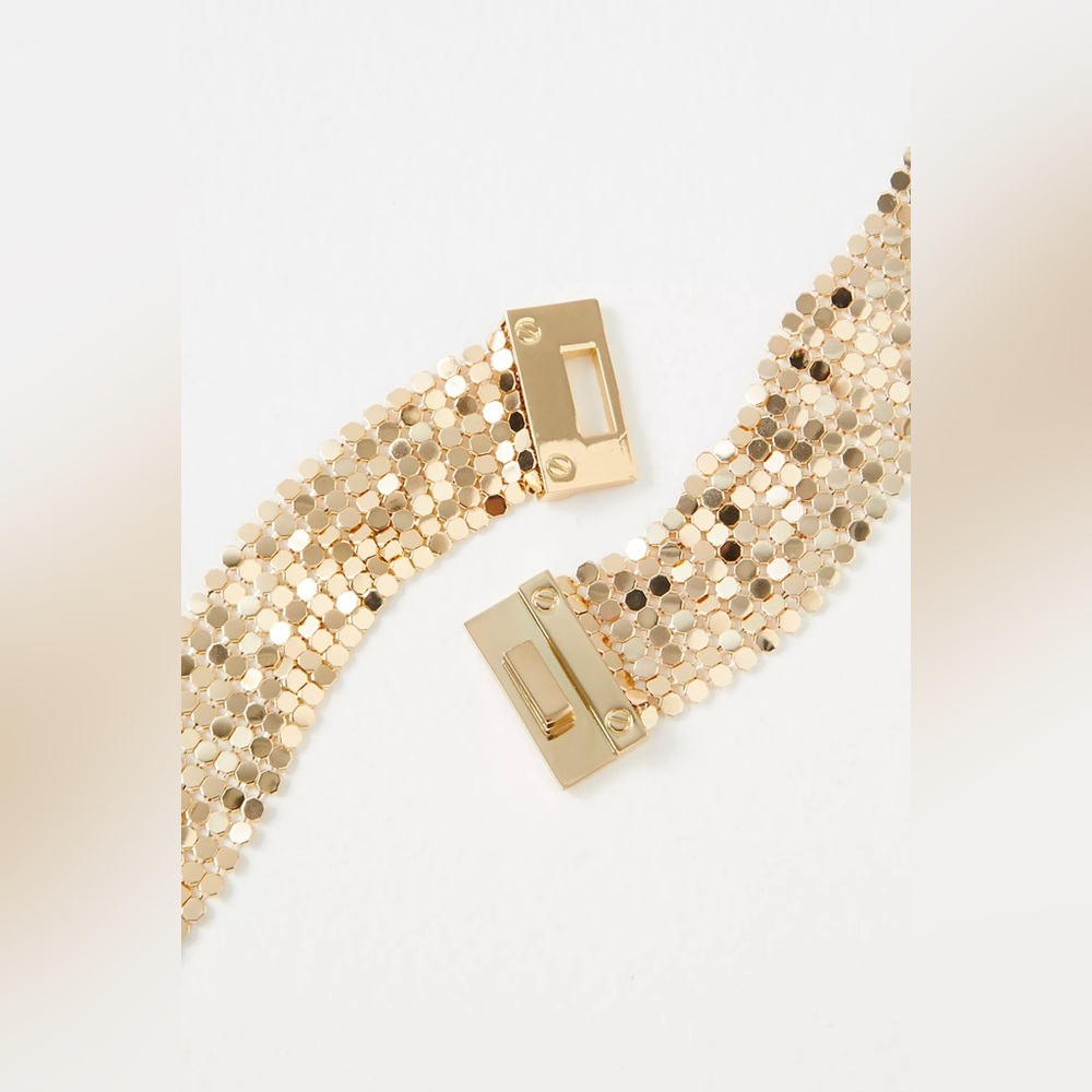 FREE PEOPLE NWT GOLD MUTI WEAR CHOKER NECKLACE - Picture 3 of 4